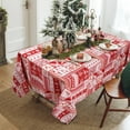 thumbnail image 6 of Christmas Tablecloth for Rectangle Table Smaller Than 54" x 78", New Year''s Floral Christmas Table Cloth 60 x 84 inch for Christmas Dinner Kitchen Decoration, 6 of 6