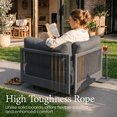 thumbnail image 4 of LayinSun 7 Pieces Outdoor Patio Furniture Set,Modular L-Shaped Sectional Sofa Set with 7" Thick Cushions, 4 of 7