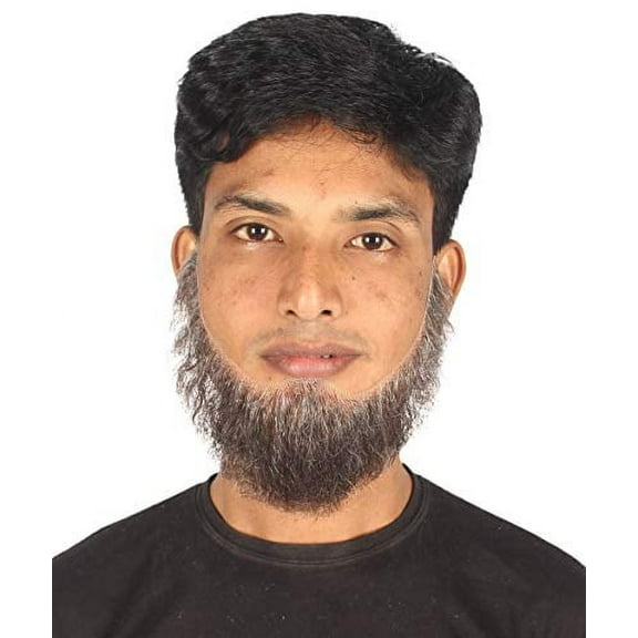 HPO | Adult Men's Chin Curtain Styling Long Beard Set | Mixed Gray Color Cosplay Beard