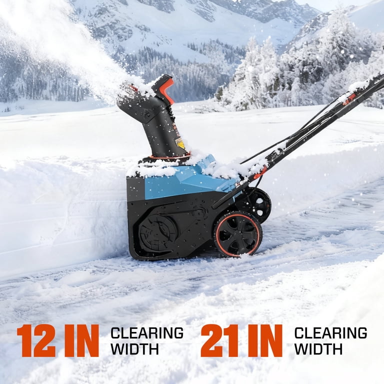 Senix, Electric Snow Blower, 21-Inch 15A, 12-Inch Clearing Depth