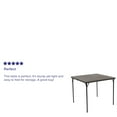 thumbnail image 5 of Emma + Oliver 2.83-Foot Square Bi-Fold Dark Gray Plastic Folding Table with Carrying Handle, 5 of 13