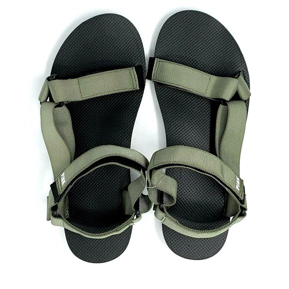 Victoria's Secret Pink Women's Strappy Sports Sandals Olive Green Strap Small (5/6) NWT