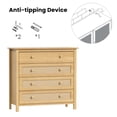 thumbnail image 5 of iooHug Modern Rattan 5-Drawer Dresser, 39.4" Wide Chest of Drawers for Bedroom, Living Room, Hallway.(Natural), 5 of 6