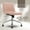 Light Pink, variant on Elle Decor Adelaide Home Office Task Chair, Armless Adjustable Height Desk Accent, Fabric Upholstered Seat and Back, Chrome-Finished Stainless-Steel Base, Off-White