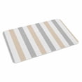 thumbnail image 4 of Beige Grey Striped Door Mat Indoor Outdoor, Minimalist Farmhouse Stripe Non Slip Welcome Mat with Rubber Backing, Absorbent Fabric Front Door Mats Entryway Rug for Home Patio Entrance 20"x31.5", 4 of 9