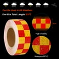 thumbnail image 3 of Uxcell Reflective Tape, 2"x82 Ft Waterproof Reflective Tape Warning Safety Tape Reflector for Trucks, Grid Yellow Red, 3 of 6