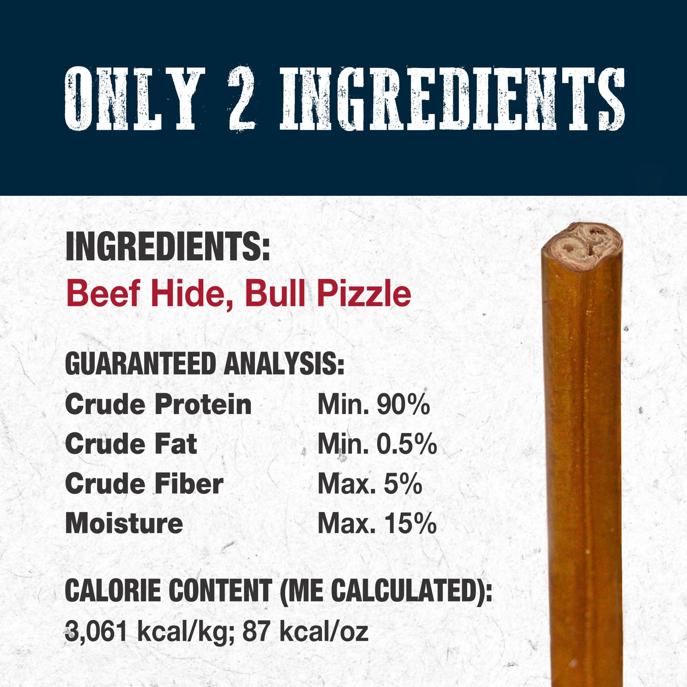 Cadet Bully Hide Sticks Dog Treats, 4 Count photo 5
