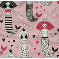 thumbnail image 5 of oneOone Cotton Poplin Twill Light Pink Fabric Mermaid Sewing Craft Projects Fabric Prints By Yard 56 Inch Wide-R5, 5 of 6