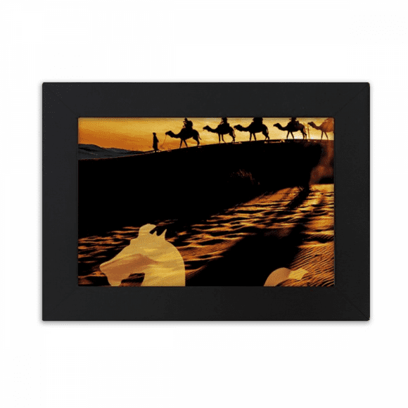 Desert Along the Way to the Silk Road Map Camel Desktop Photo Frame Ornaments Picture Art Painting