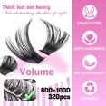 thumbnail image 3 of Kit de extensión de pestañas FANXITON Volume Thick Lash Clusters, 3 of 8