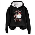 thumbnail image 1 of WILLBEST Sudadera Deportiva de Mujer con Capucha y Manga Larga Diseño Moderno con Estampado Navideño de Papá Noel Ligera, Ideal para Otoño X-Grande, 1 of 3