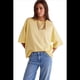 thumbnail image 1 of Camisetas Holgadas de Gran Tamaño para Mujer, Cuello Redondo, Corta, Blusa Informal de Verano Y2K 2025, Camiseta Básica de Playa, Amarilla, XL, 1 of 8