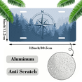 thumbnail image 2 of 1 Pcs 2D Flat License Plate Covers & Frames, Forest and Compass For Decorative Front, Waterproof For Decoration Aluminum License Plate Covers & Frames Cover For Men Women, 12" X 6", 2 of 7