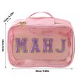 thumbnail image 3 of Pink Purple Multicolor Clear Mahjong Storage Bag, Waterproof Zippered Organizer, Portable Tile Case, 3 of 6
