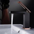 thumbnail image 2 of Grolta Matte Black Single Handle bathroom Sink Faucet with brass pop up overflow Drain, 2 of 2