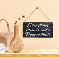 thumbnail image 2 of Zomyto Funny Sign Gift Farmhouse Everything is Figureoutable Wooden Hanging Sign 12 x 6 Inches, 2 of 5
