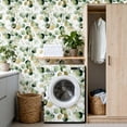 thumbnail image 4 of Peel and Stick Wallpaper Watercolor Eucalyptus Leaves Gold White green Wall Mural 17.7in x 9.8ft Self Adhesive Removable Wall Paper Renter Friendly Wallpaper for Girl Bedroom Nursery Livingroom, 4 of 8