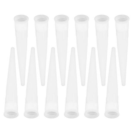 Worgeous 50pcs Caulk Nozzles Glue Nozzles Sealant Silicone Caulking Device Accessories