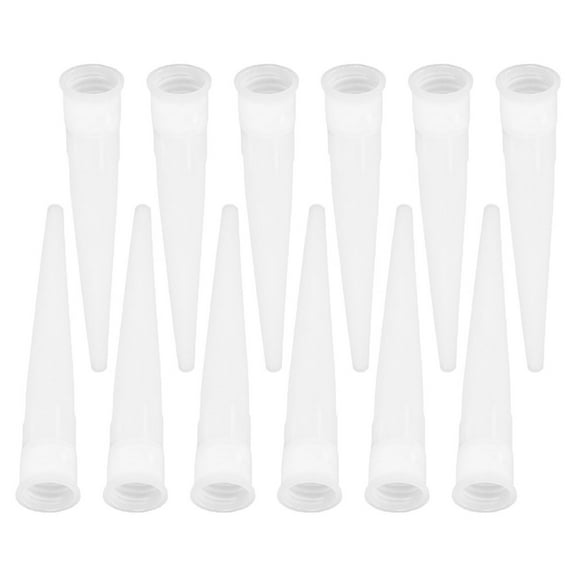 Worgeous 50pcs Caulk Nozzles Glue Nozzles Sealant Silicone Caulking Device Accessories