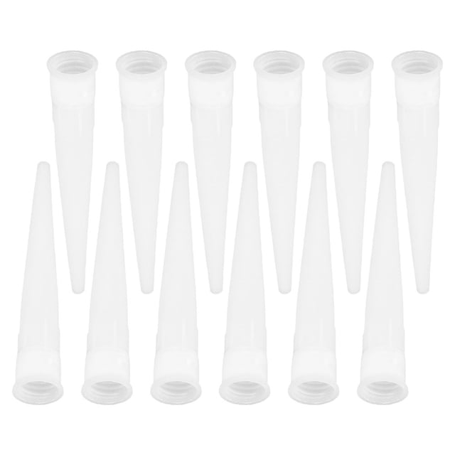Minkissy 50pcs Caulk Nozzles Silicone Nozzles Plastic Caulking Jobs Clean