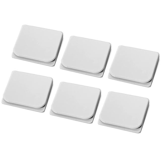6pcs Adhesive Shower Curtain Clips Shower Liner Weight Clips Windproof Curtain Clips