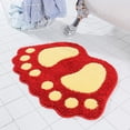 thumbnail image 1 of New for summer! Cumka Rugs Mats Water Absorbent Non-Slip Mat Used in Bathroom, Shower, Room, Etc.Soft Microfiber Bath Mat Machine Washable Bath Mat Big Feet Bathroom Mat （Red 16x24''）, 1 of 5