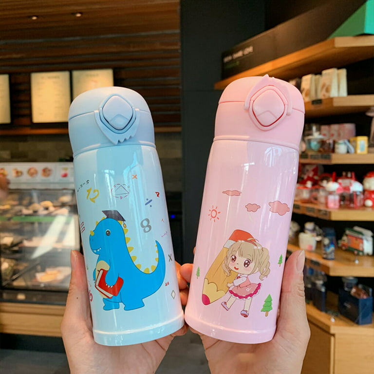 Pinkah Children's Vacuum Flask 290ml Cartoon Train Shape Kid Water Bottle  Portable Leak-proof Thermos Creative Cute Kid's Gift