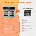 thumbnail image 6 of HYSapientia 24QT Dual Zone Air Fryer Oven With Rotisserie,10-in-1 Full Stainless Steel Air Fryer Toaster Oven 1800W For Family Cooking, 6 of 10