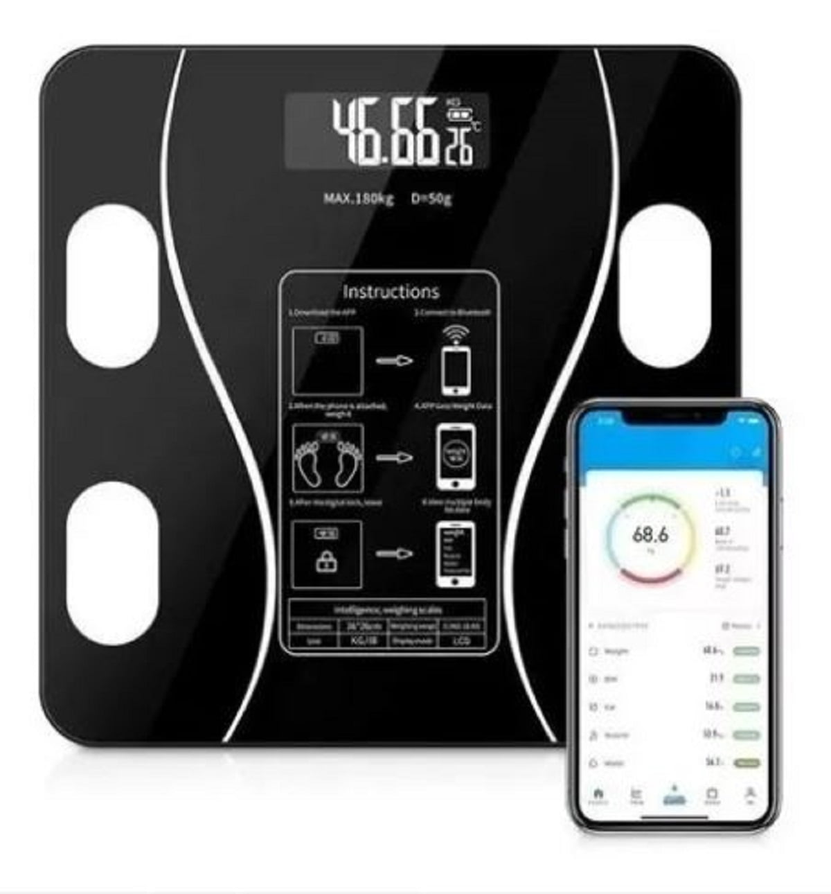 Bascula Digital PARA Cuerpo CON Bluetooth Adir Bascula | Walmart en línea