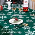 thumbnail image 2 of Christmas Tablecloth, Christmas Decorations for Home Indoor Table Decor Table Cloths Rectangle 60 x 120, Xmas Winter Farmhouse Tablecloth Snowflakes Decorations for Banquet Party, Green, 2 of 7