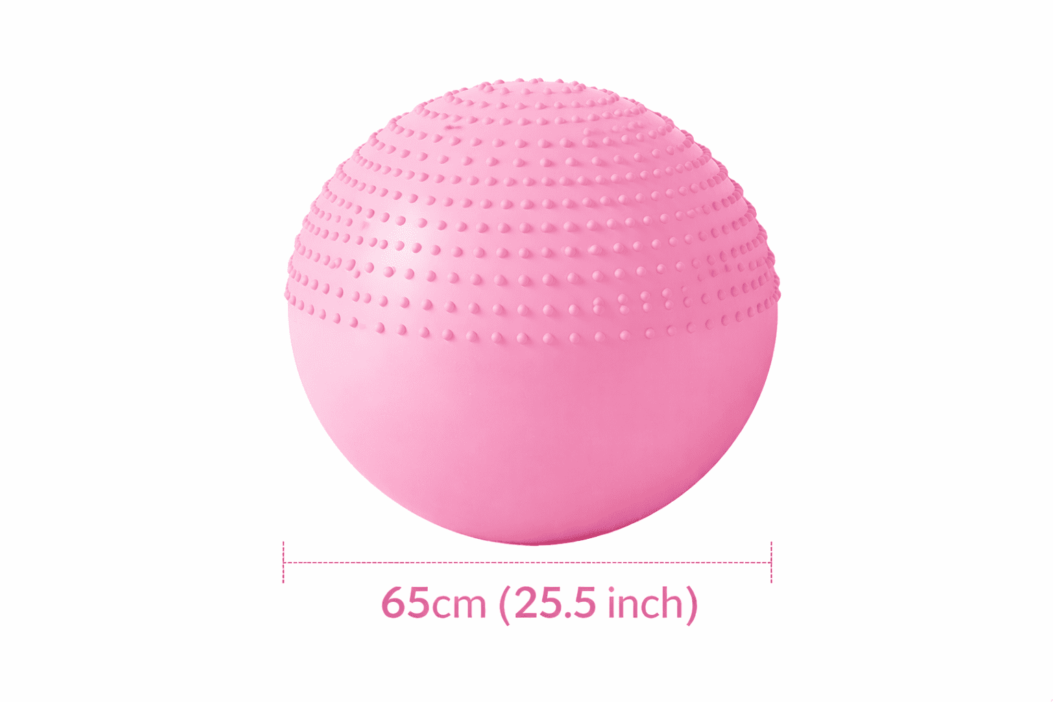Innotech SC 65 cm (25.5 Inch) 2-in-1 Massage & Yoga Exercise Ball with Pump, Anti-Burst Stability Ball for Fitness, Pregnancy, Office Chair & Balance Training, Pink