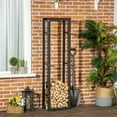 thumbnail image 2 of HOMCOM Firewood Rack Fireplace Log Holder, 15.7" x 9.8" x 59.1", 2 of 10