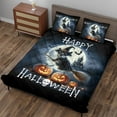 thumbnail image 3 of Happy Halloween Scottish Terrier Witch Pumpkins Bats Quilt Bedding Set Scottie Dog Lover Gifts 1 Blanket Bed Cover 2 Pillowcases - 13012, 3 of 5