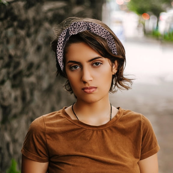 SOPOTUTU Leopard Wide Headband Elastic Headband Multi 2 Pcs