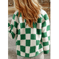 thumbnail image 5 of Jackets For Women Causal Sherpa Fall Jacket Loose Button Down Plaid Winter Coats, 5 of 6