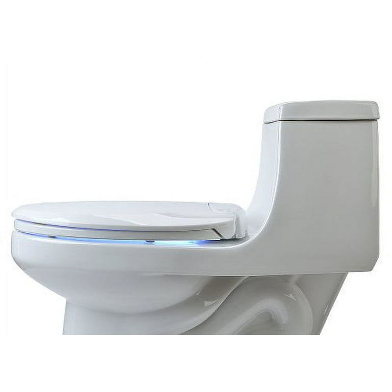 Brondell L60-EW LumaWarm Heated Nightlight Toilet Seat, White – Bath4All