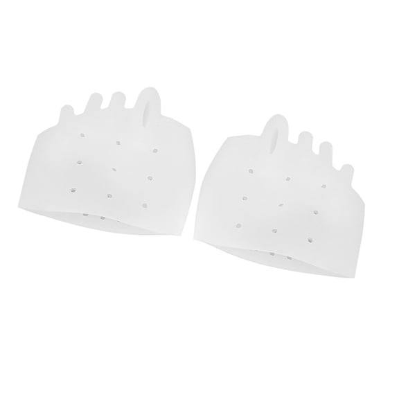 BIMZUC Silicone Bunion Straightener Hallux Valgus Corrector Toe Protector Foot Care Pain Relief Forefoot Cushion Orthopedic Toe Spacer for Men and Women, White Color