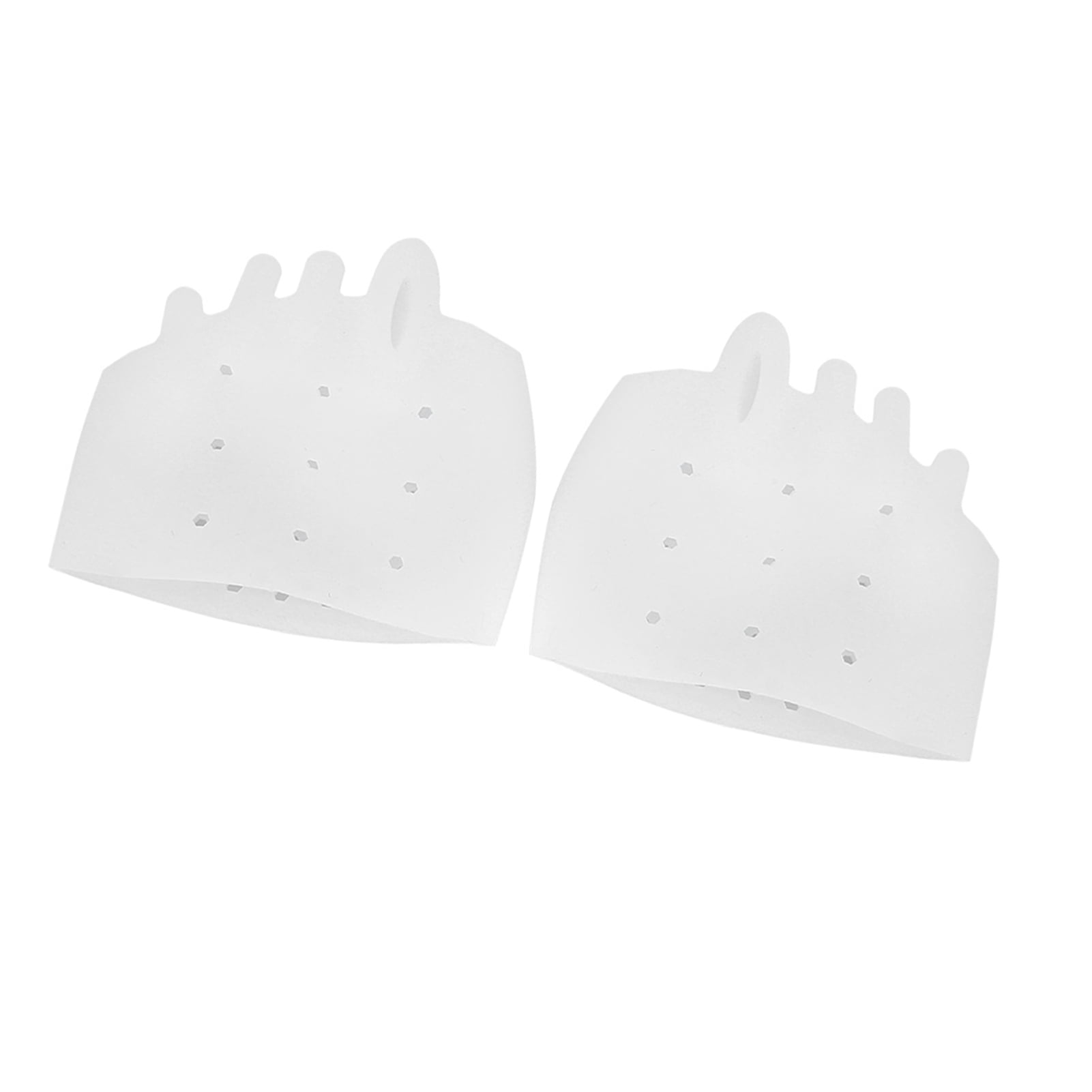 Silicone Bunion Straightener and Hallux Valgus Corrector Toe Protector, White Foot Care Pain Relief Cushions, 1 Pair (3.3 x 2.8 inches / 8.5 x 7 cm)