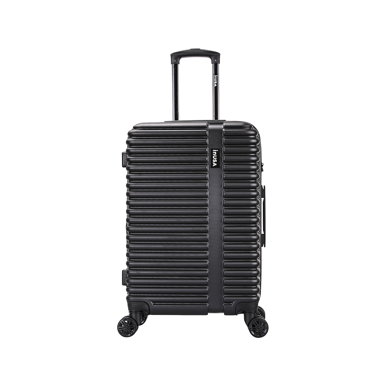 InUSA Ally 24" Hardside Lightweight Luggage with Spinner Wheels, Handle and Trolley, Black - image 3 of 9