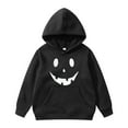 thumbnail image 2 of TrendOFT Halloween Hoodies for Toddler Boy Pumpkin Face Graphic Sweatshirt Long Sleeve Scary Hooded Shirt Black 2-3 Years, 2 of 4