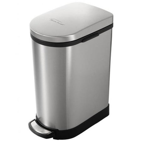 Heim Concept Stainless Steel 2.6 Gallon Step On Trash (Best Rated Trash Cans)