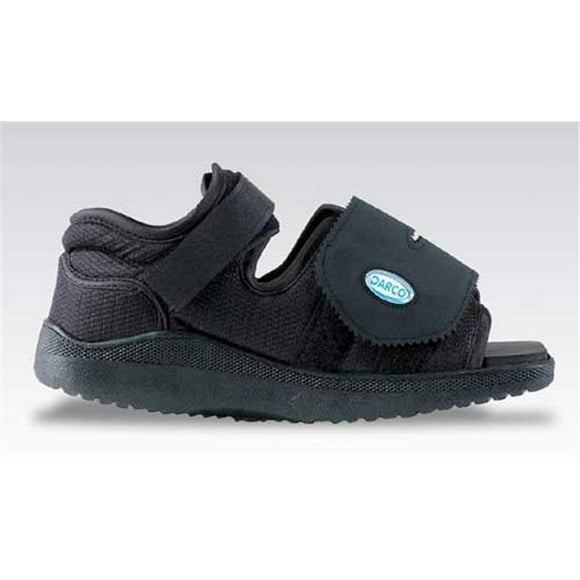 Complete Medical 1443C Darco Med-Surg Shoe Black Square-Toe Mens Large