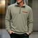 thumbnail image 1 of pstuiky camisas de manga larga para hombre, Sudadera con capucha informal de manga larga con cuello alto y media cremallera para hombre, color sólido, transpirable salir tops xxxl, 1 of 9