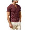 thumbnail image 3 of Akiihool Men's Summer T-Shirts Men's Premium Crew Neck T Shirt Fresh Classic Tee Wine,XXXL, 3 of 8