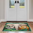 thumbnail image 4 of 8x10 Elephant Lion Area Rugs for Living Room 8'x10' Rugs, Tropical Monstera Leaf Rugs for Bedroom, Jungle Animals Carpet Non Slip Washable Rug Soft Low Pile Home Decor Indoor Large Rug, 4 of 7
