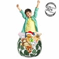 thumbnail image 3 of Exotic Storage Toy Bag Chair, Natural Theme Tropical Leaves Pattern Sketches of Monsteras on Plain Background, Stuffed Animal Organizer Washable Bag, Large Size, Olive Green, by Ambesonne, 3 of 3