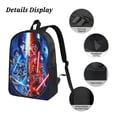 thumbnail image 4 of Stylish Galactic Saga Graphic 3Pcs Backpack, Durable Oxford Cloth Casual Travel Bag, 17", 4 of 6