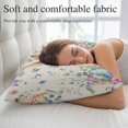 thumbnail image 5 of Bunny Easter Pillow Covers, Linen Long Throw Pillow Case, Spring Floral Eggs Rabbits Rustic Holiday Pillow Protector Decorative Cushion Cover for Living Room/Bedroom 20" x 30", 5 of 8