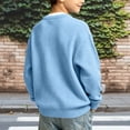 thumbnail image 5 of Kezqiaxn Teen Boy Clothes Long Sleeve Crewneck Sweatshirt with Pocket Fall Fashion Basic Pullover Tops School Kids Clothes Size 5-16, 5 of 6