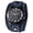 Blue, variant on Mens Watches Vintage Punk Hiphop Gothic Wide Genuine Leather Fashion Cuff Round Quartz Wristwatch Big Dial Black Brown